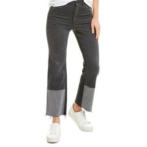 La Vie Rebecca Taylor Patch Grey Combo Straight Leg Jeans 30